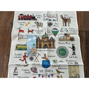 Victoria Tea Towel By Red Tractor Designs - Australian Made - 100% Cotton With I
